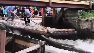 Traditional Timber Rafting: Will They Survive the Drop?"