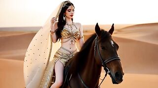 Royal AI Belly Dance in the Desert | Arabian Love Story Meets Bengali Beauty