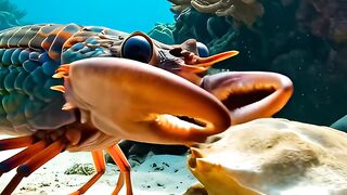 Shrimp in the ocean