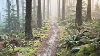 Cycle riding in the forest