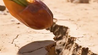 A thirsty camel discovers water and saves the dying date palm tree… Nature’s purest friendship ???????? #ai #plants #tree #water