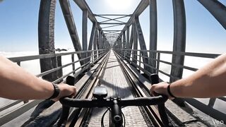Cycle ride on the bridge