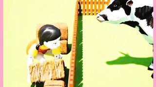 Squid Game Doll is back and this time  she's trying to FEED Sanju Baba's  Funny Cow! ????????