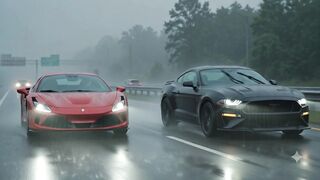 , heavy rain and thick fog