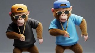 কিউট বানরের নাচের বিবর্তন: Adorable Monkey Dance ????????