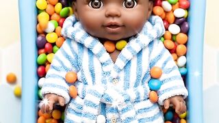 Candy Bath ASMR! ???????? Cute Doll Playtime #shorts