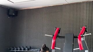 Women at the gym are hyperactive while showing off their glutes.