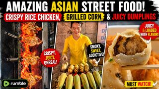 Unique Asian Street Food! Chinese Meat Egg Bread & Thai Doughnut Sandwich