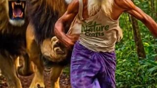 The old man lives in the lion's cave
