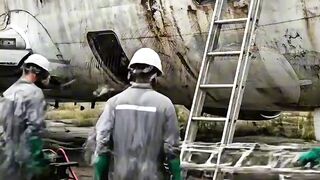 See how a broken plane is rebuilt