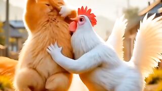 Chicken vs Cat: The Ultimate Road Trip Gone Wrong ???? | Funny Animal Animation