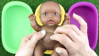 4 Minutes Satisfying with Full of 3 Rainbow BathTubs Candy with M_M_s _ Magic Slime Cutting Video