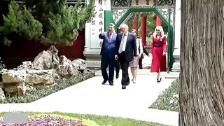Trump's PRICELESS REACTION to China's ANCIENT TREES during SECRET Zhongnanhai TOUR goes VIRAL
