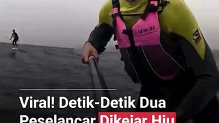 Momen menegangkan terekam di pantai California ????