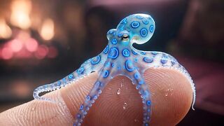 Is this the smallest MICRO NEON BLUE-RINGED OCTOPUS in the world? ????❤️