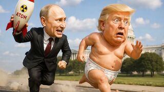 Funny Putin and Trump cartoon