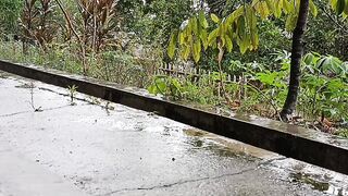 A combination of rain and lightning ||asmr