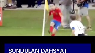 Gol itu berawal dari sepak pojok Xavi Hernandez