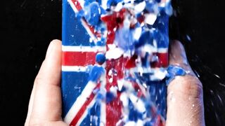 UK Flag Soap Crumbles Into Pieces ???????????? #shorts