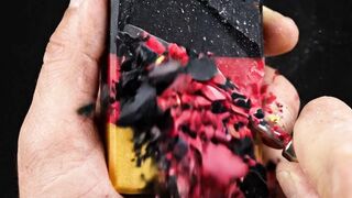 Germany Flag Soap Crumbles Like Gold ????????⚡ #shorts