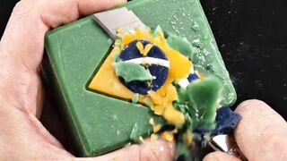 Brazil Flag Soap Crumbles So Vivid ???????????? #shorts
