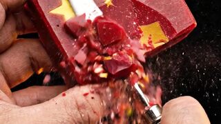 China Flag Soap Crumbles Like Fire ????????⭐ #shorts
