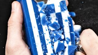 Greece Flag Soap Crumbles Like Waves ???????????? #shorts