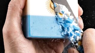 Argentina Flag Soap Crumbles Like Sky ????????☀️ #shorts