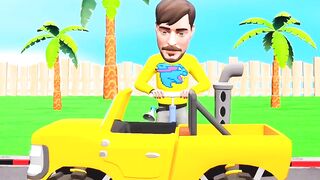 Cristiano Ronaldo and Mr Beast funny car moment | 3D animation #cristianoronaldo #mrbeast #animation