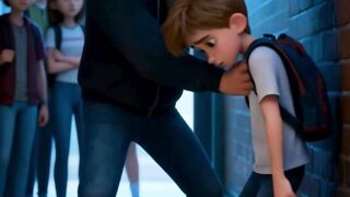 Spiderman Stops Bully in School Alley