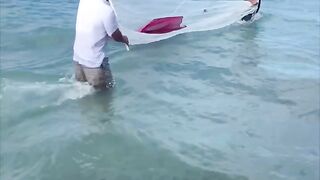 Netting thousand of fish in seconds