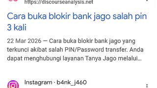 gimana cara buka blokir bank jago salah password