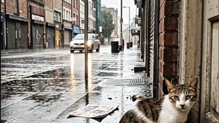 “A Mother Cat Waiting In The Rain…”