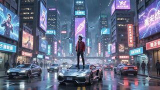 Cyberpunk Neon Rain