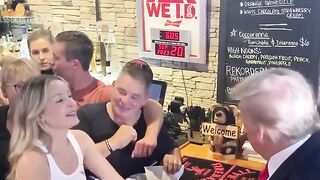 Donald Trump turned an ordinary interaction into a viral headline—signing a supporter’s tank top right in the crowd.
