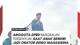 Anak Demo Ayah di DPRD Bangkalan, Viral!