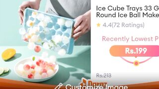 Ice Cube Trays 33 Grid Round Ice Ball Maker Mold for Freezer
