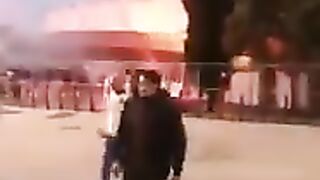 Olympique Marseille leaving the stadium to fight Feyenoord Rotterdam