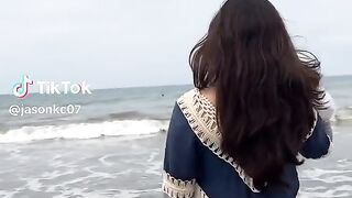 Beautiful Sea and beautiful Girl