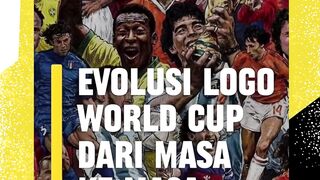 Logo Piala Dunia pertama bentuknya unik banget ya
