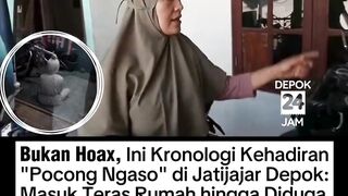 Warga Depok dibuat resah dengan aksi misterius sosok menyerupai pocong yang masuk hingga ke teras rumah warga pada dini hari