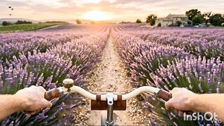 Cycling across beautiful landscapes ????