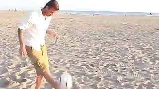 In 2011 David Beckham hit THREE footballs into different trash cans IN A ROW