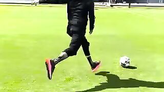 David Beckham Shows Anthony Joshua The Art Of A Free Kick