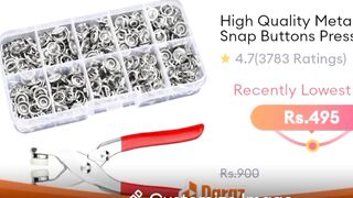 High Quality Metal Snap Buttons Press Plier_9.5mm