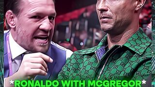 Ronaldo ketika diajak ngobrol McGregor: "Iya... terserah lu bang, gua dengerin dah." ????????