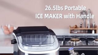 Self-Cleaning Portable Ice Machine – Fast Bullet Ice Maker for Office & Home