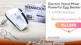 Electric Hand Mixer – Powerful Egg Beater & Cream