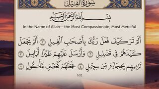 ہاتھیوں کی فوج کا انجام — Surah Al-Fil | Quran Recitation with Beautiful Background