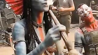 On the set of AVATAR.